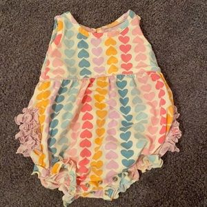 EUC Ruffle Butts Bubble Romper